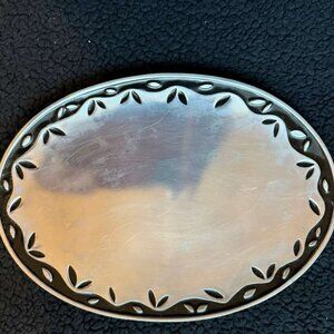 Vintage Arthur Court Olive Leaf Bread Tray - Aluminum Serveware 2003